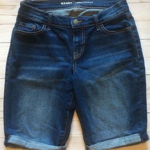 Old Navy Curvy Profile Denim Shorts Size-0